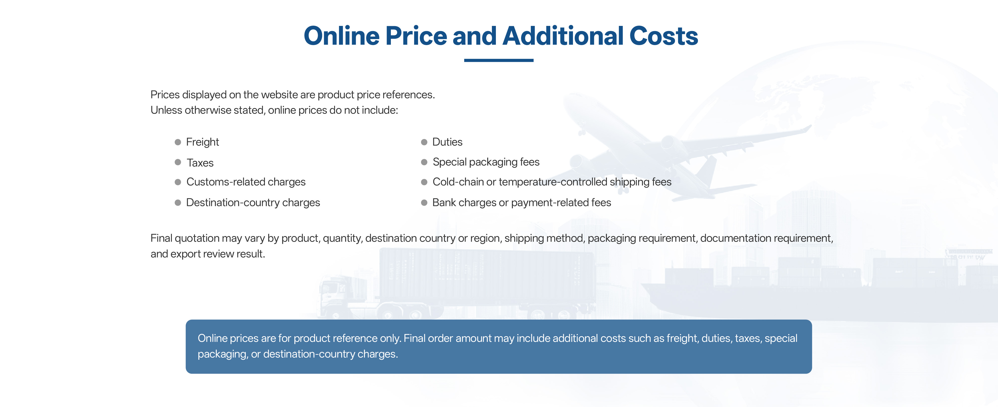Shipping & Export - 1